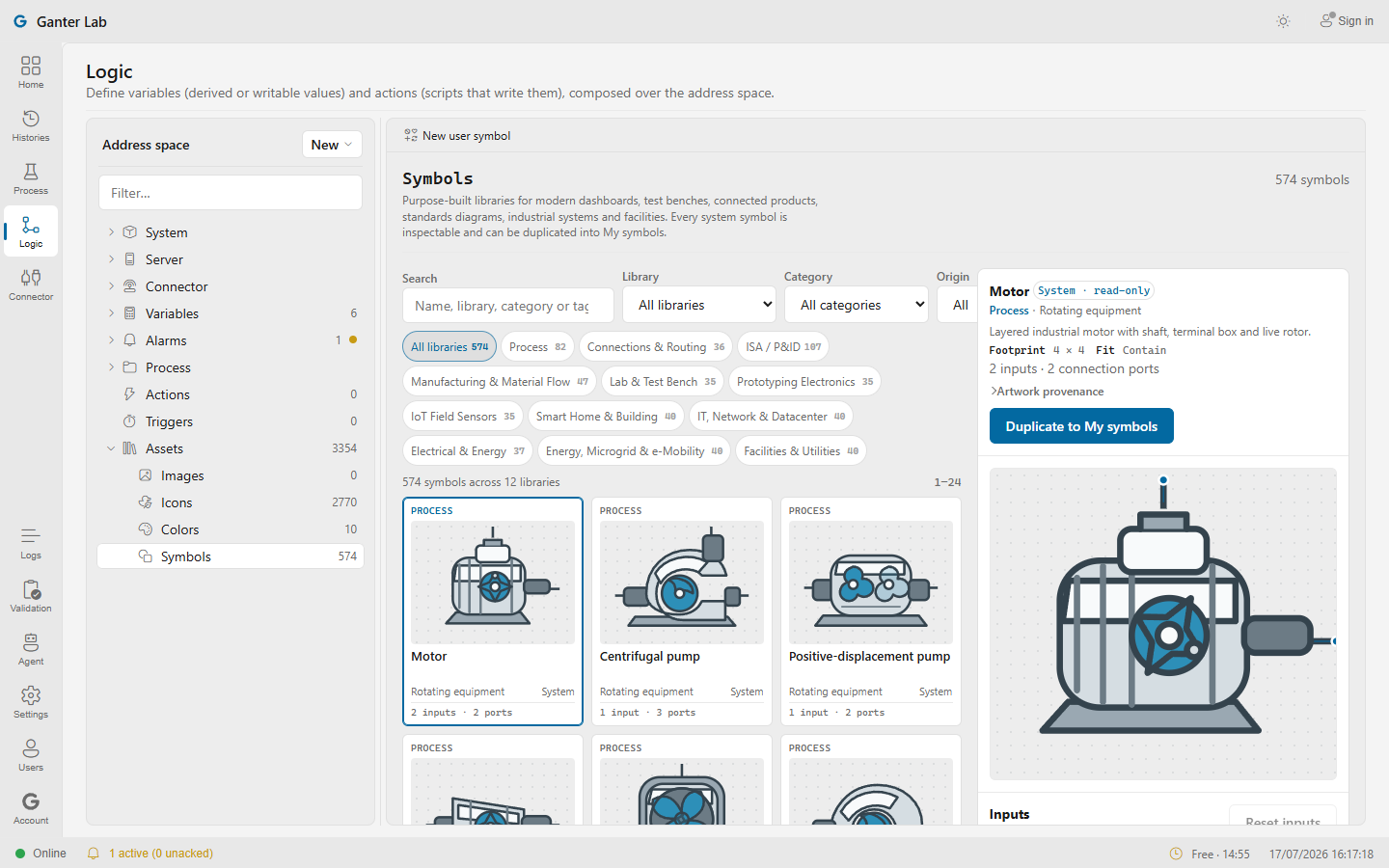The built-in multidomain symbol library for modern dashboards