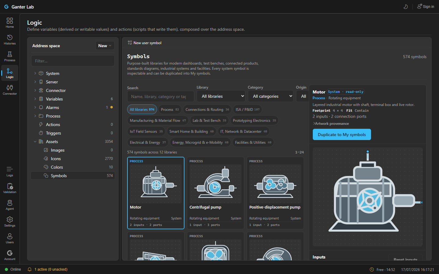 The built-in multidomain symbol library for modern dashboards